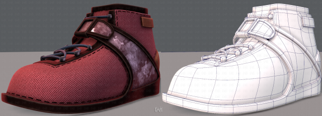 shoes cartoonv38 3D Модель .c4d .max .obj .3ds .fbx .stl .blend 