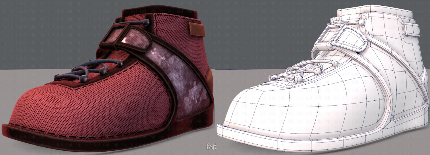 shoes cartoonv38 3D Model .c4d .max .obj .3ds .fbx .stl .blend 
