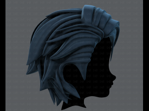 3d hair style for boy v52 3D Model