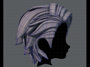 3d hair style for boy v52 3D Model