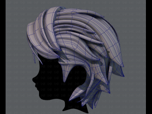 3d hair style for boy v52 3D Model