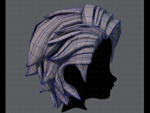 3d hair style for boy v52 3D Model