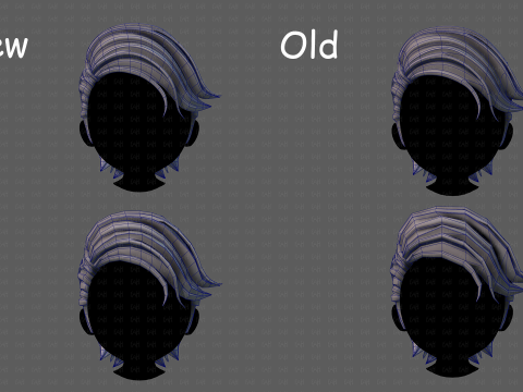 3d hair style for boy v52 3D Model