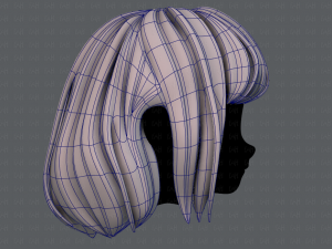 3d hair style for girl v57 Modèle 3D