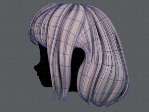 3d hair style for girl v57 Modèle 3D