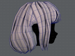 3d hair style for girl v57 Modèle 3D