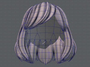 3d hair style for girl v57 Modèle 3D