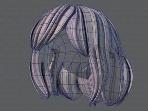3d hair style for girl v57 Modèle 3D