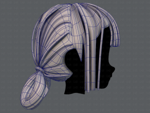 3d hair style for girl v58 3D Model