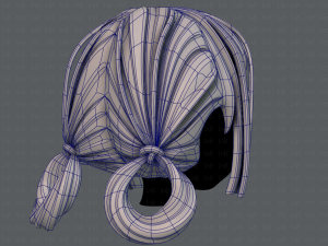 3d hair style for girl v58 3D Model