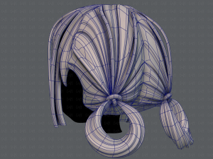 3d hair style for girl v58 3D Model