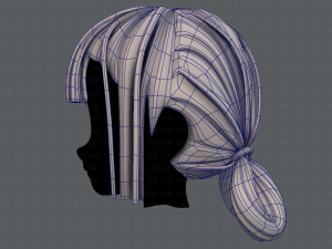 3d hair style for girl v58 3D Model