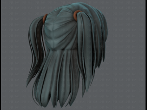 3d hair style for girl v59 3D 모델