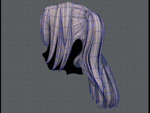 3d hair style for girl v59 3D 모델