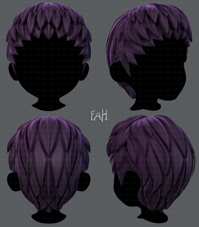 3d hair style for boy v53 3D Модель .c4d .max .obj .3ds .fbx .stl .blend 