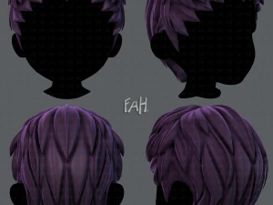 Gaya rambut 3d untuk anak laki-laki v53 Model 3D