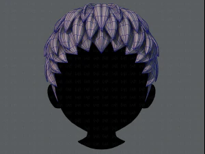 3d hair style for boy v53 3D Model