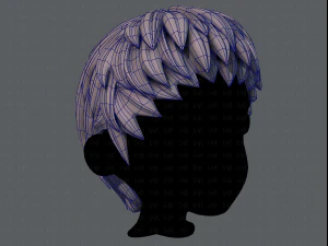 3d hair style for boy v53 3D Model