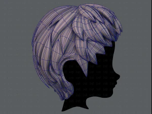 3d hair style for boy v53 3D Model