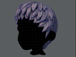3d hair style for boy v53 3D Model