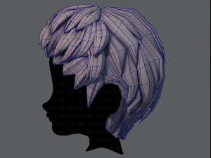 3d hair style for boy v53 3D Model