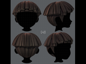 3d hair style for boy v54 3D Model