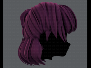 3d hair style for girl v60 3D Model