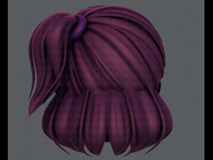 3d hair style for girl v60 3D Model