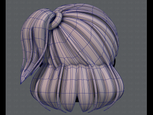 3d hair style for girl v60 3D Model