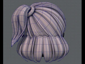 3d hair style for girl v60 3D Model