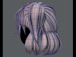 3d hair style for girl v60 3D Model