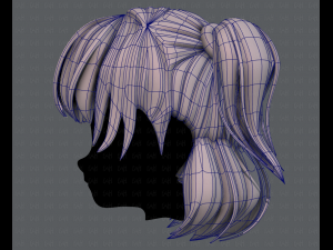 3d hair style for girl v60 3D Model