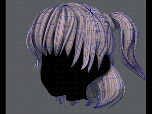 3d hair style for girl v60 3D Model