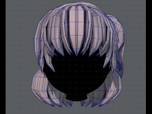 3d hair style for girl v60 3D Model