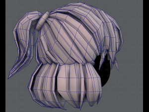 3d hair style for girl v60 3D Model