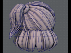 3d hair style for girl v60 3D Model