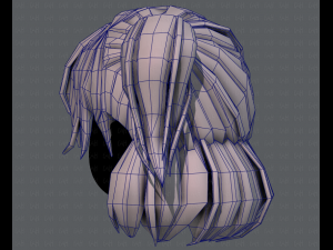 3d hair style for girl v60 3D Model