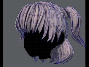 3d hair style for girl v60 3D Model