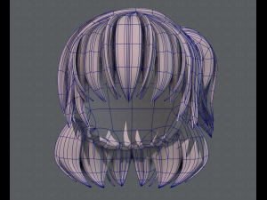 3d hair style for girl v60 3D Model