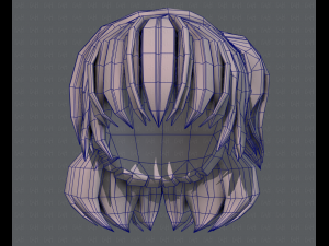 3d hair style for girl v60 3D Model