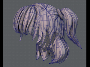 3d hair style for girl v60 3D Model