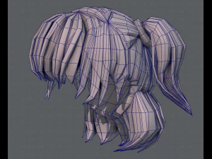 3d hair style for girl v60 3D Model