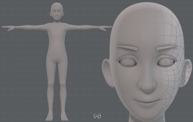 base mesh man character v17 3D Model .c4d .max .obj .3ds .fbx .stl .blend 