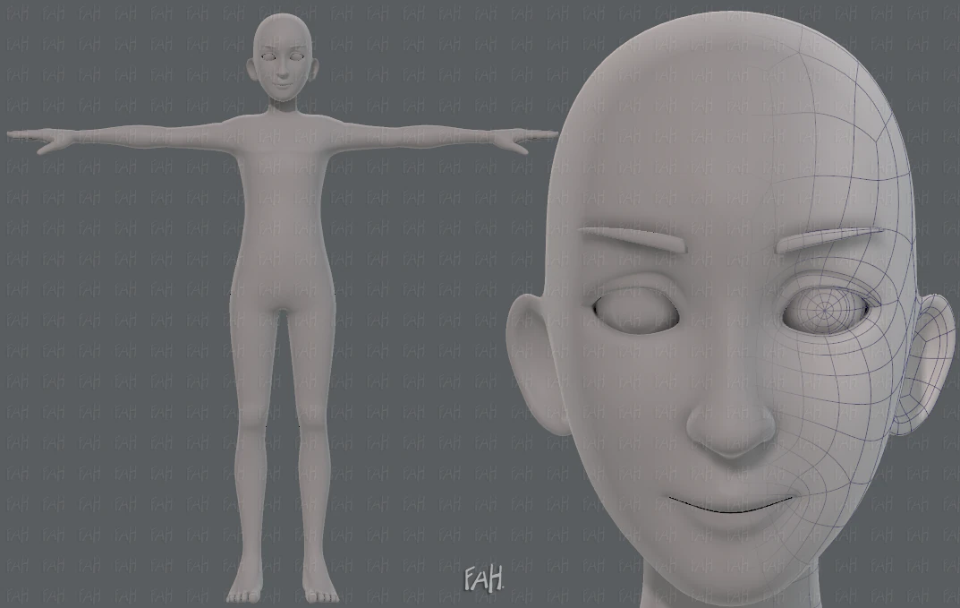 base mesh man character v17 3D Model .c4d .max .obj .3ds .fbx .stl .blend