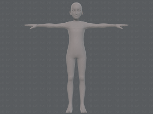 base mesh man character v17 3D Model