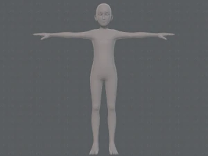base mesh man character v17 3D Model
