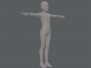 base mesh man character v17 3D Model