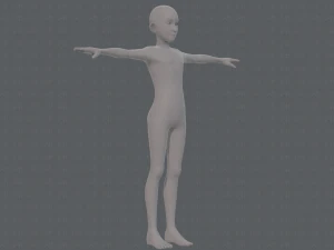 base mesh man character v17 3D Model