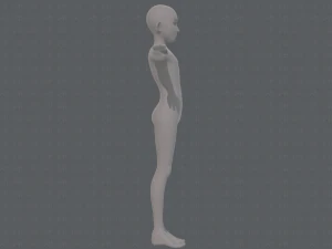 base mesh man character v17 3D Model