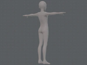 base mesh man character v17 3D Model